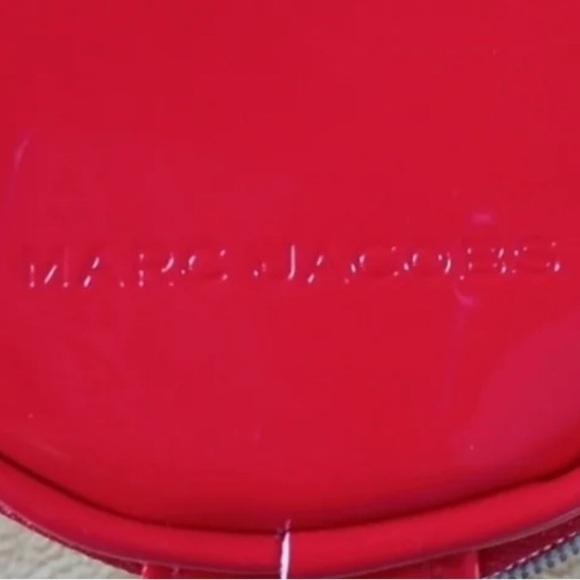 NWT MARC JACOBS Mini 4" Glossy Red Patent Leather Crossbody Adjustable Round - Picture 5 of 5